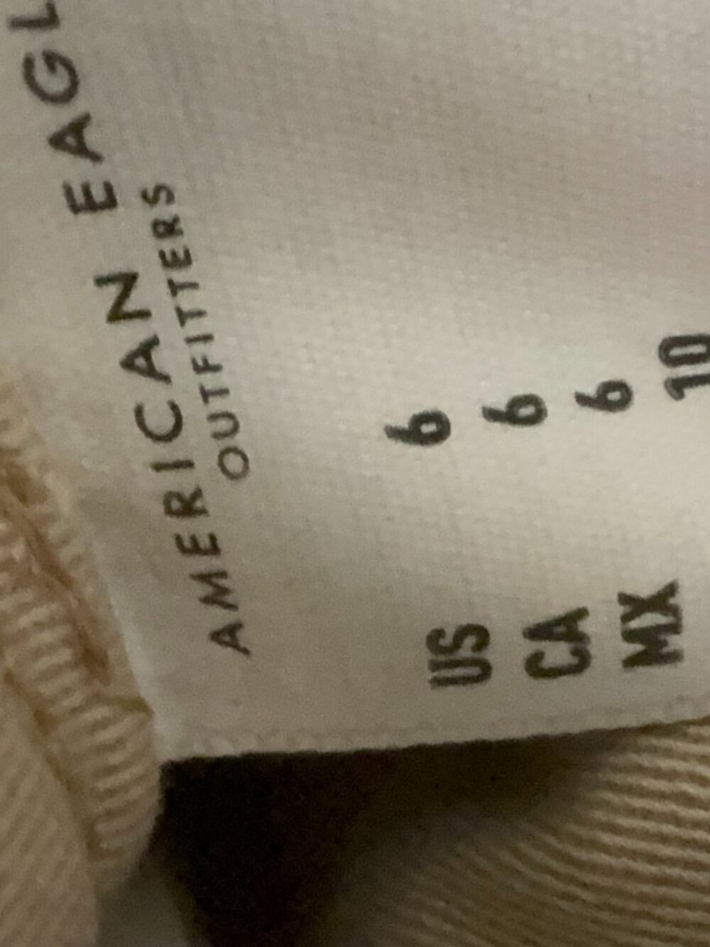 American Eagle Tan Jean Shorts Size 6 - Picture 4 of 4